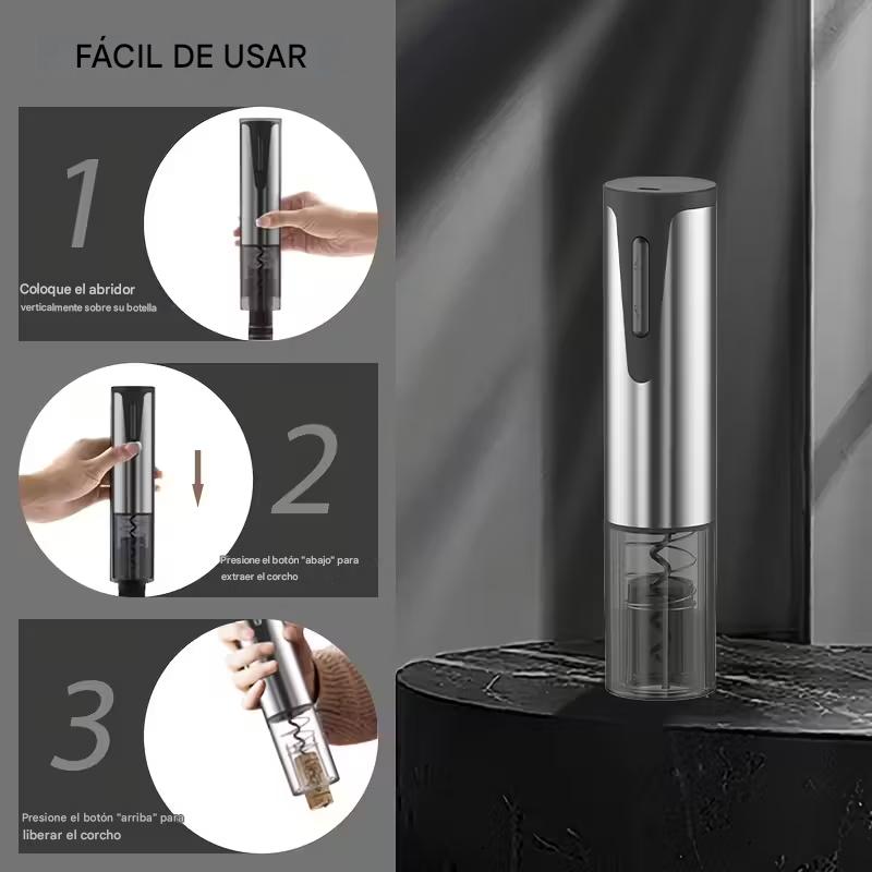 Descorchador De Vino Automático 4 en 1 (PREMIUM BLACK)
